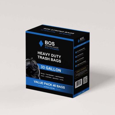 BOS 33 Gallon Heavy Duty Trash Bags – Carton
